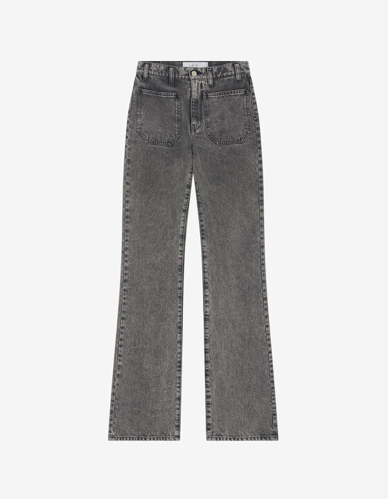 FLARED HIGH-RISE JEANS