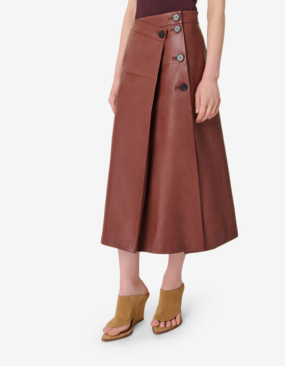 LONG LEATHER SKIRT