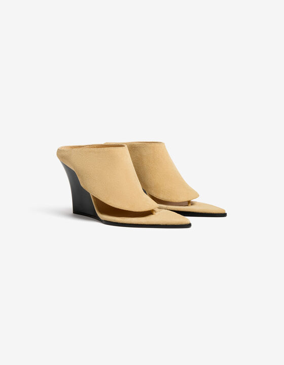 MULES EN CUIR SUEDE
