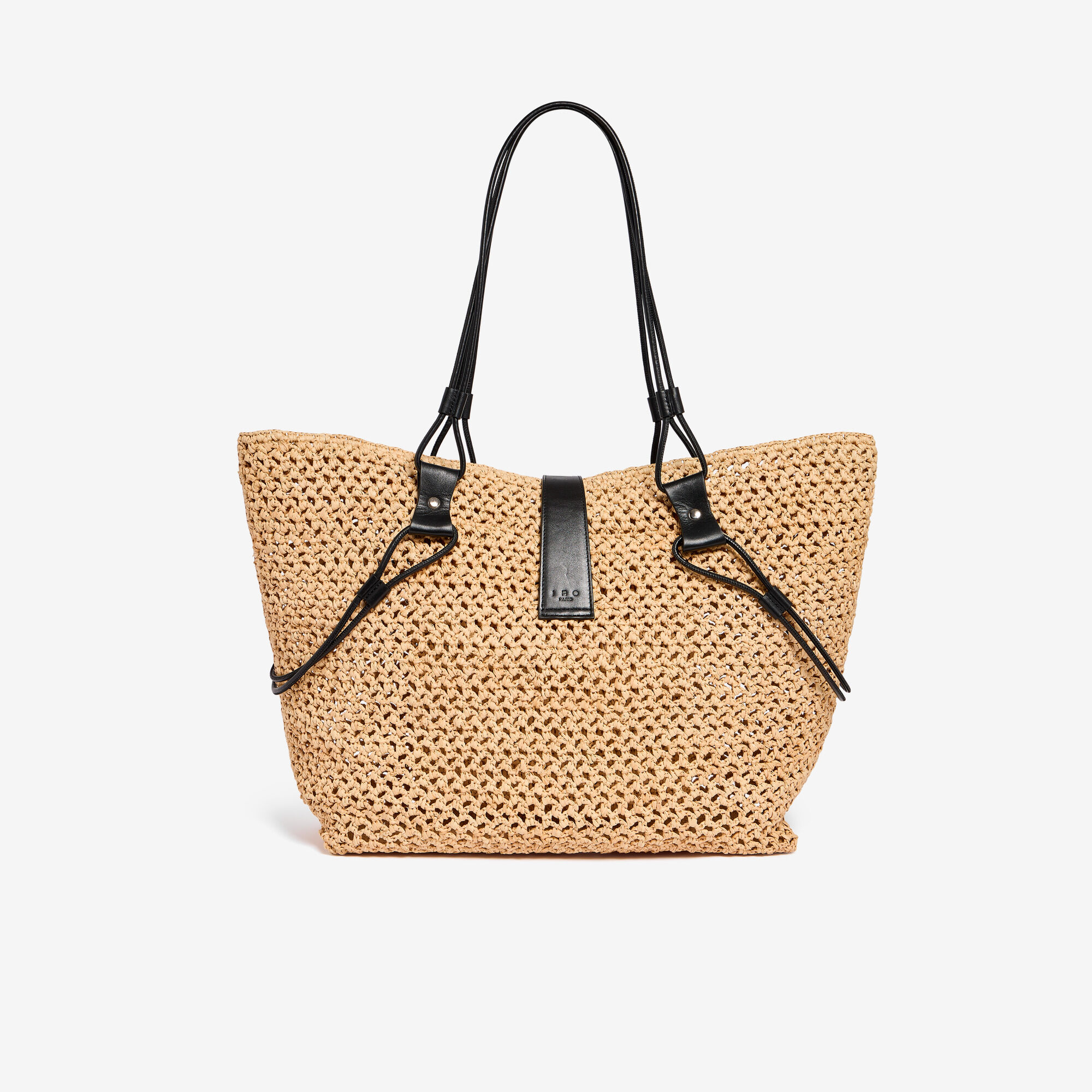 LASSO RAFIA women beige raffia tote bag | IRO
