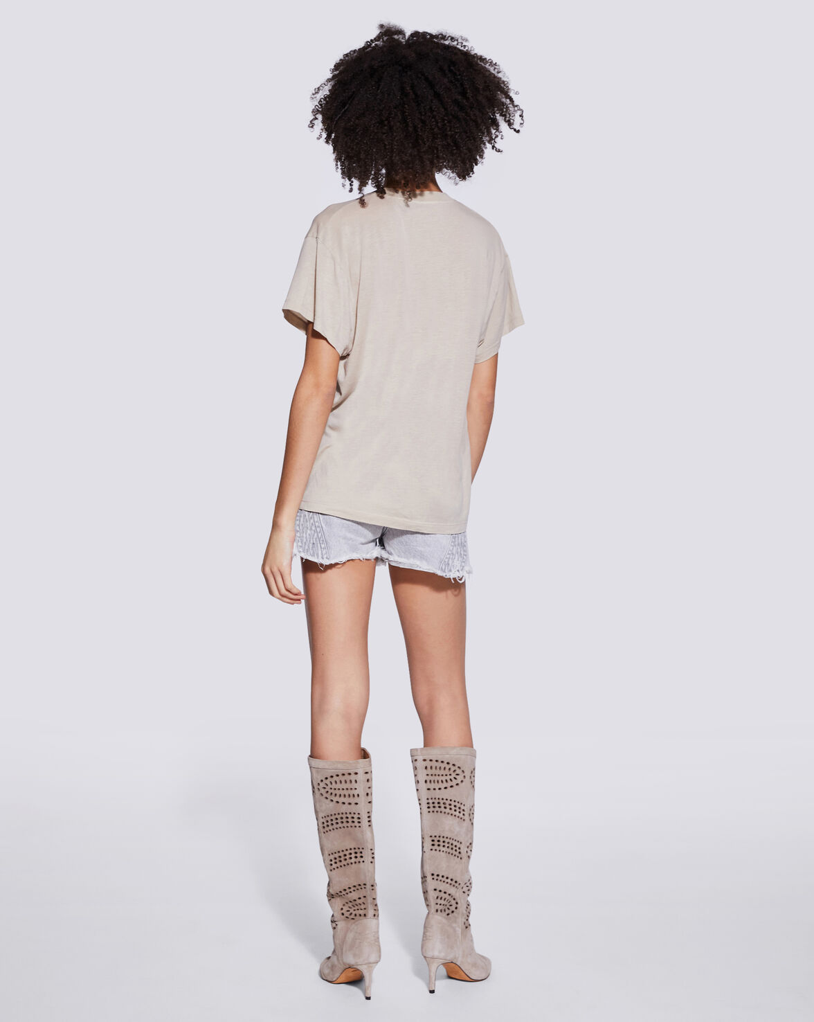 PONIE SHORT SLEEVE V NECK T SHIRT image number null