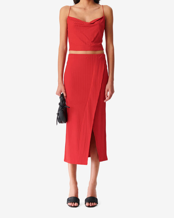 BILAGA RIBBED MIDI SKIRT