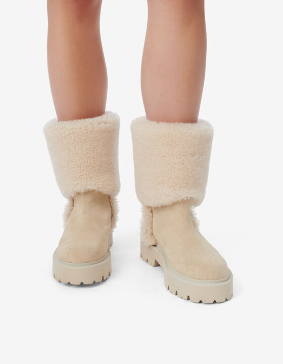 LEATHER AND SHEARLING BOOTS