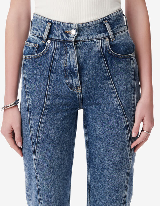 CROPPED CUT-OUT JEANS
