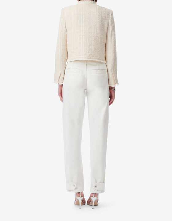 FRINGED TWEED JACKET