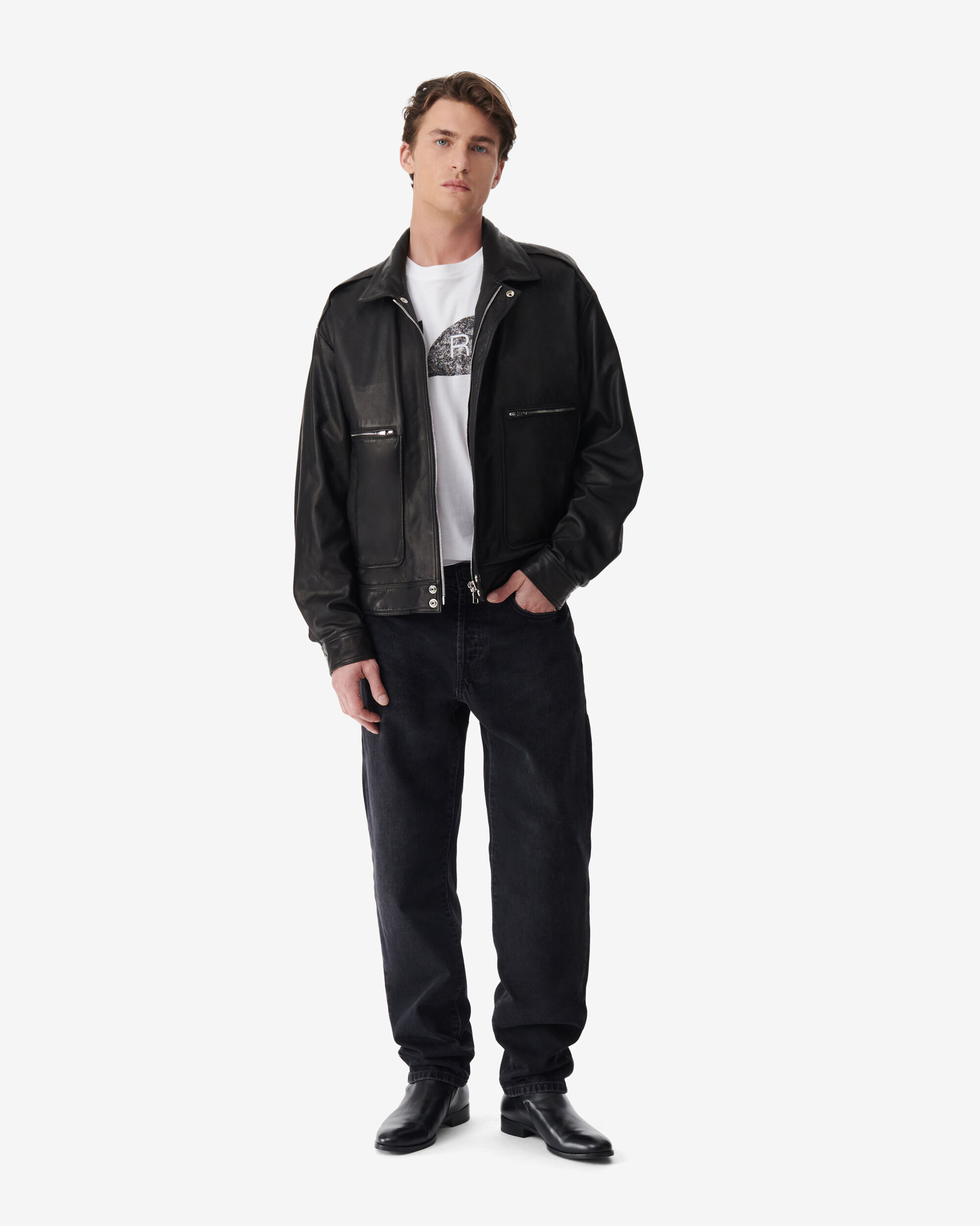Iro mens leather jacket on sale
