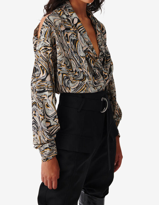 PRINTED SILK TOP