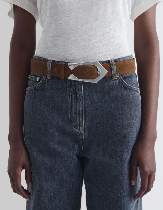 WIDE SUEDE BELT