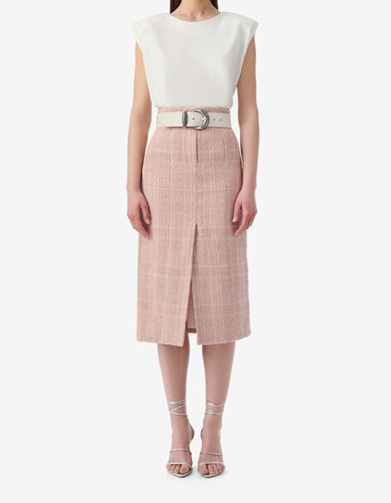 JUPE DROITE EN TWEED