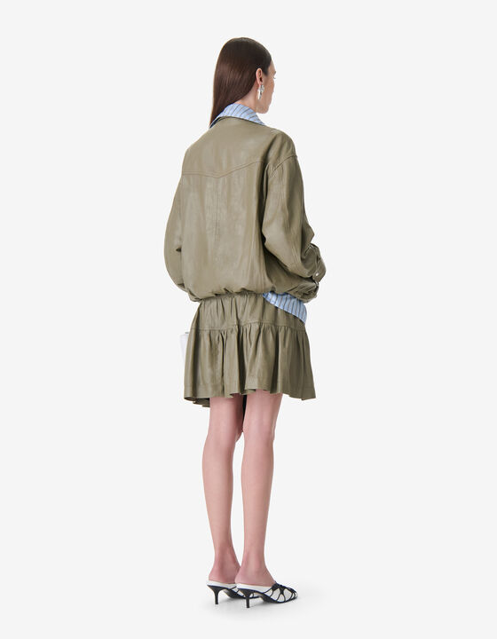 LEATHER ASYMETRICAL SKIRT