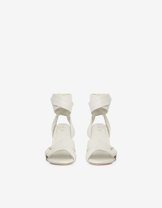 DRAPE LEATHER SANDALS