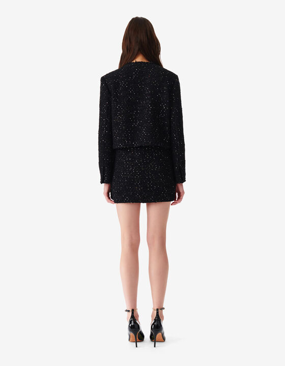 SEQUINED TWEED JACKET