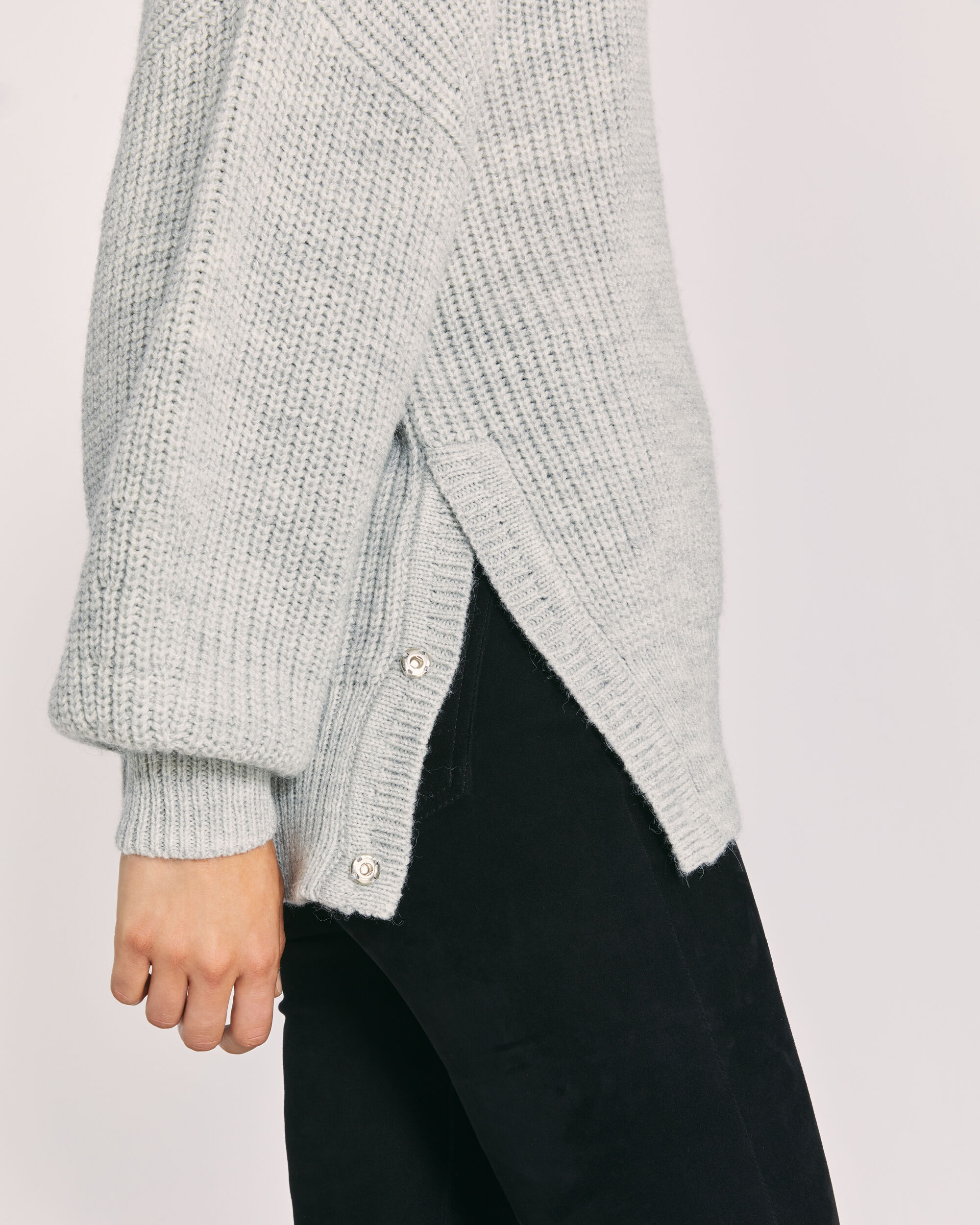 light grey sweater