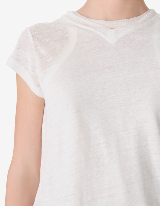 LINEN V-NECK T-SHIRT