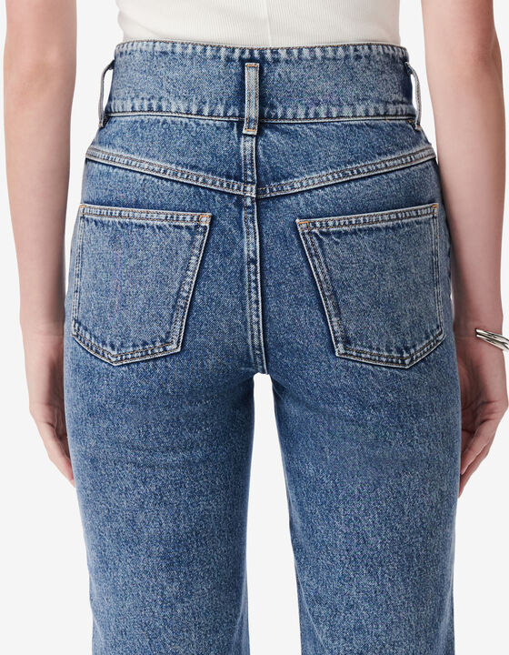 CROPPED CUT-OUT JEANS