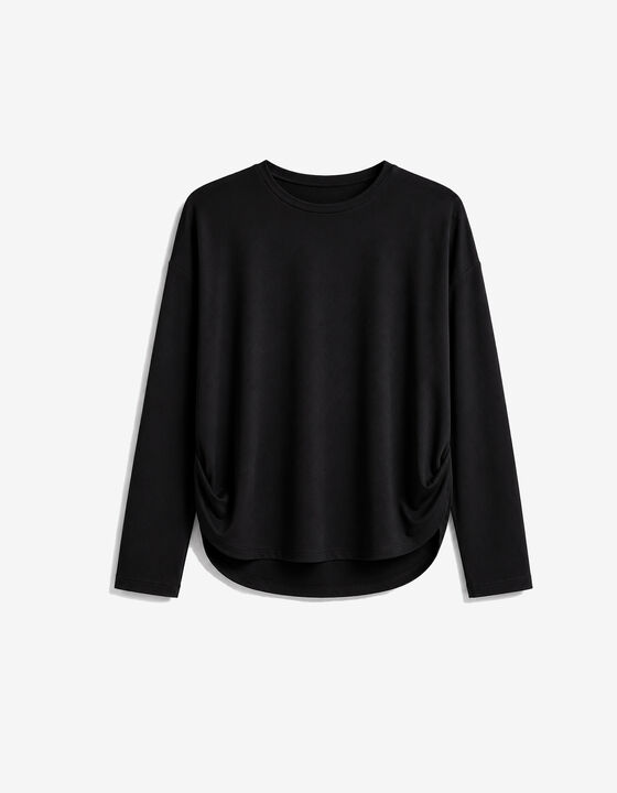 LONG-SLEEVED RUFFLED T-SHIRT