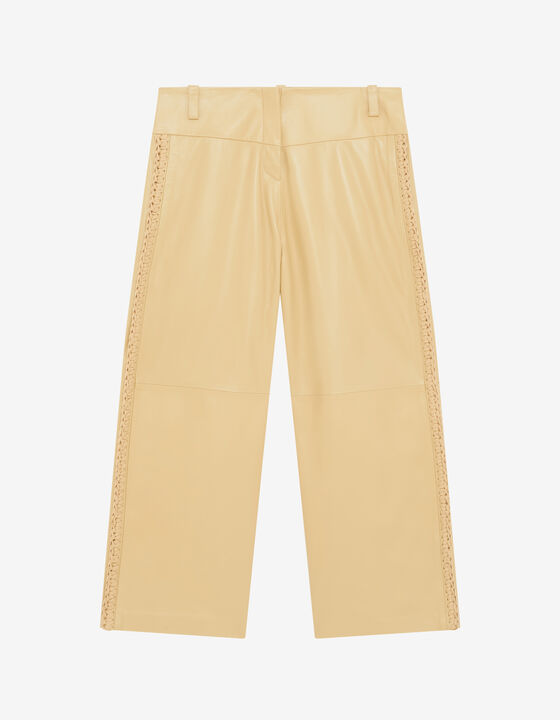 BRAIDED LEATHER PANTS