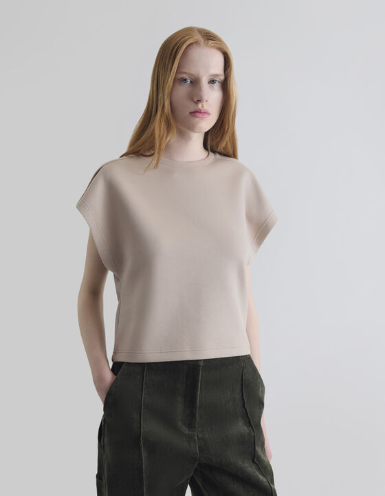 STRUCTURED-SHOULDER T-SHIRT
