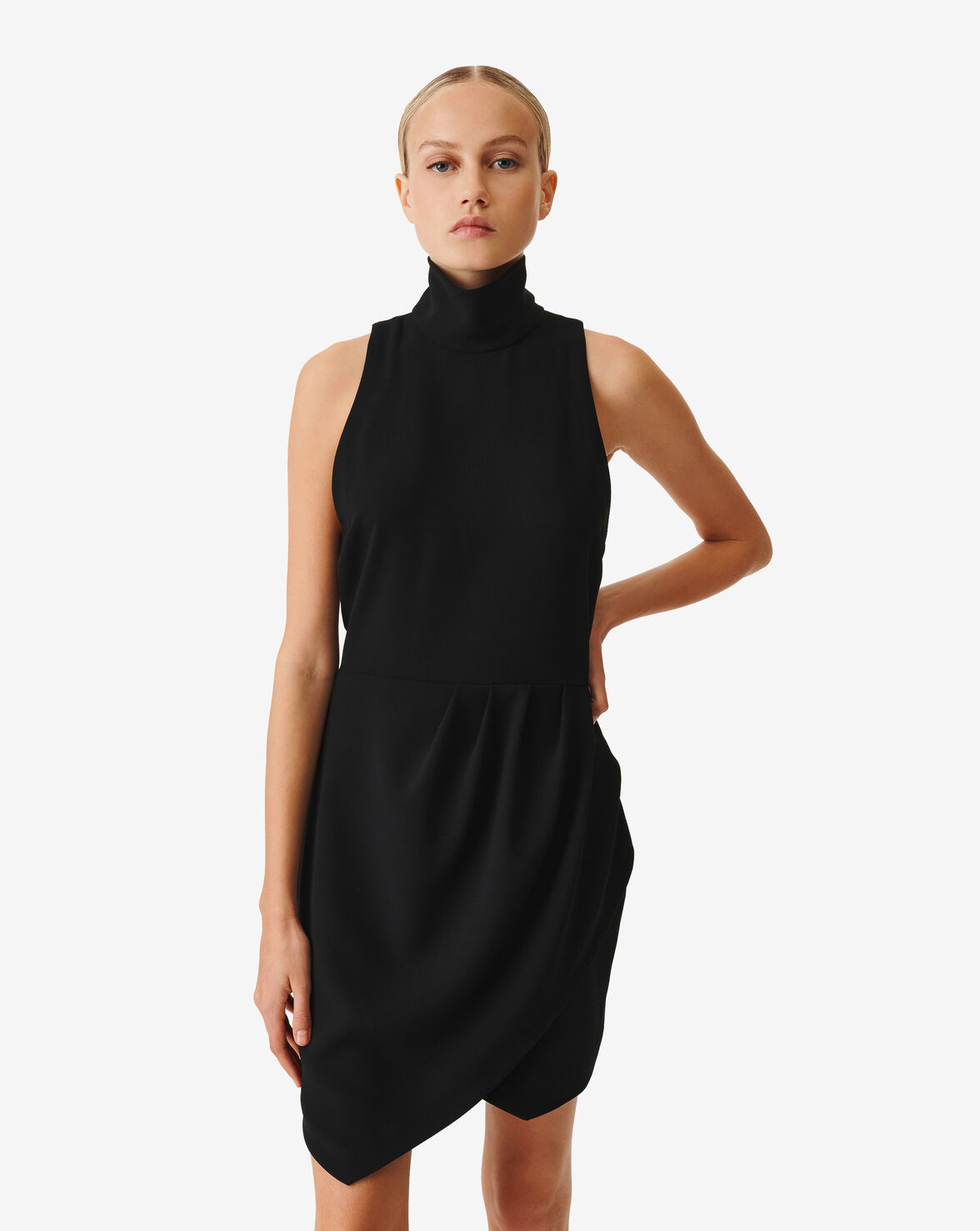 Shop Iro Kamela Short Sleeveless Dress In Black