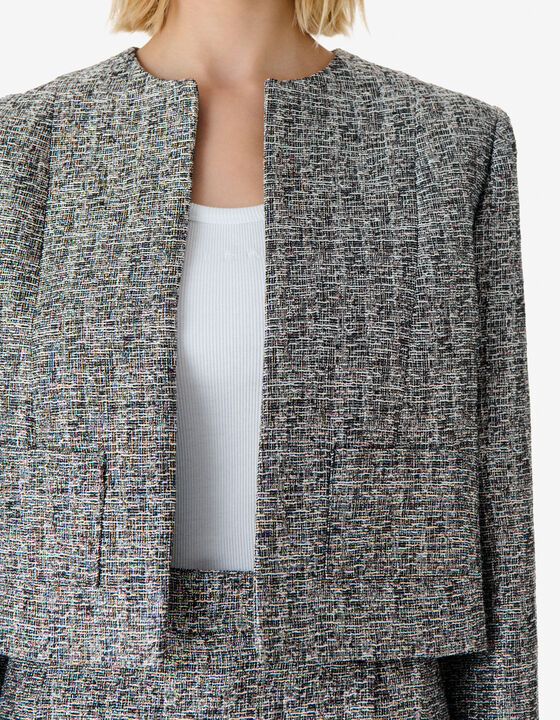 SHORT IRIDESCENT TWEED JACKET