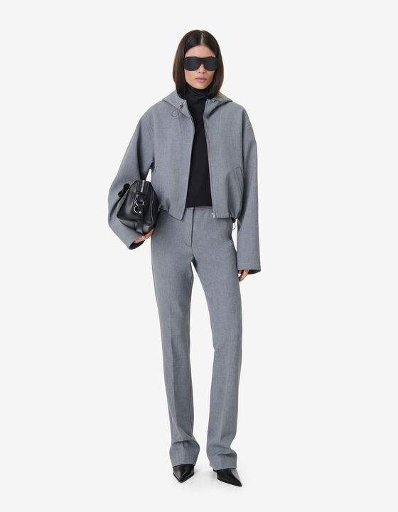 HOODED CROPPED JACKET