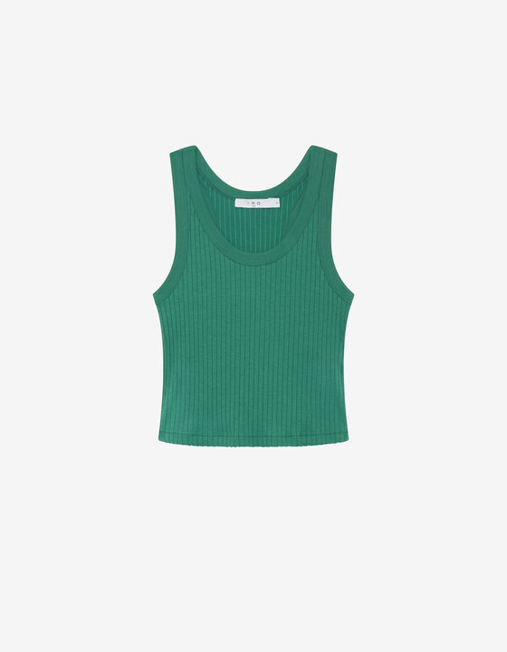 CROPPED RIBBED TANK TOP