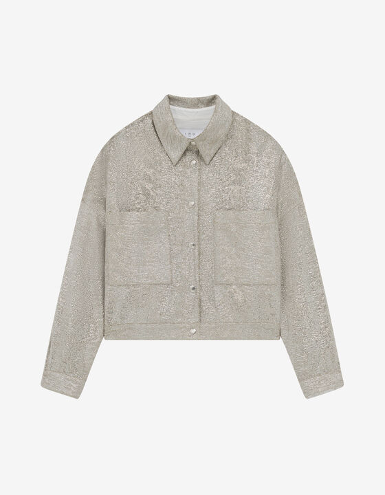CROPPED LUREX JERSEY JACKET