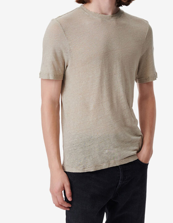 ROUND-NECK LINEN T-SHIRT