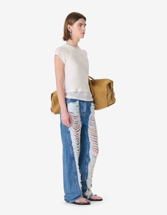 LINEN V-NECK T-SHIRT