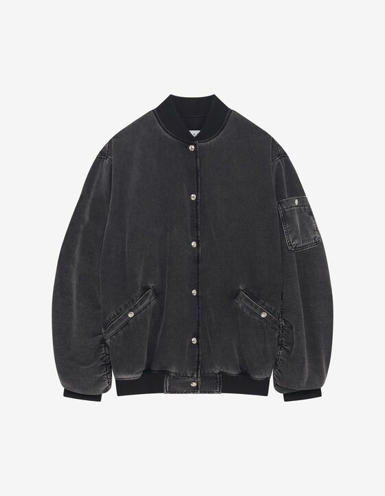 OVERSIZED DENIM BOMBER JACKET