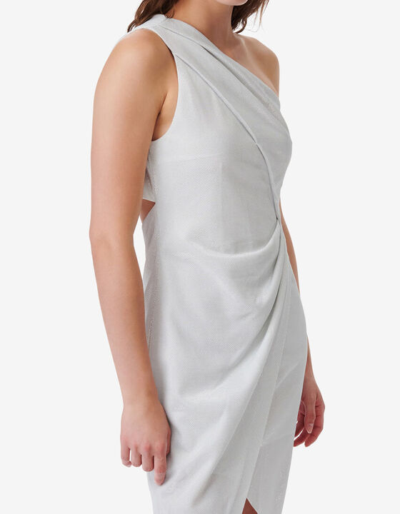 METALLIC KNIT DRESS