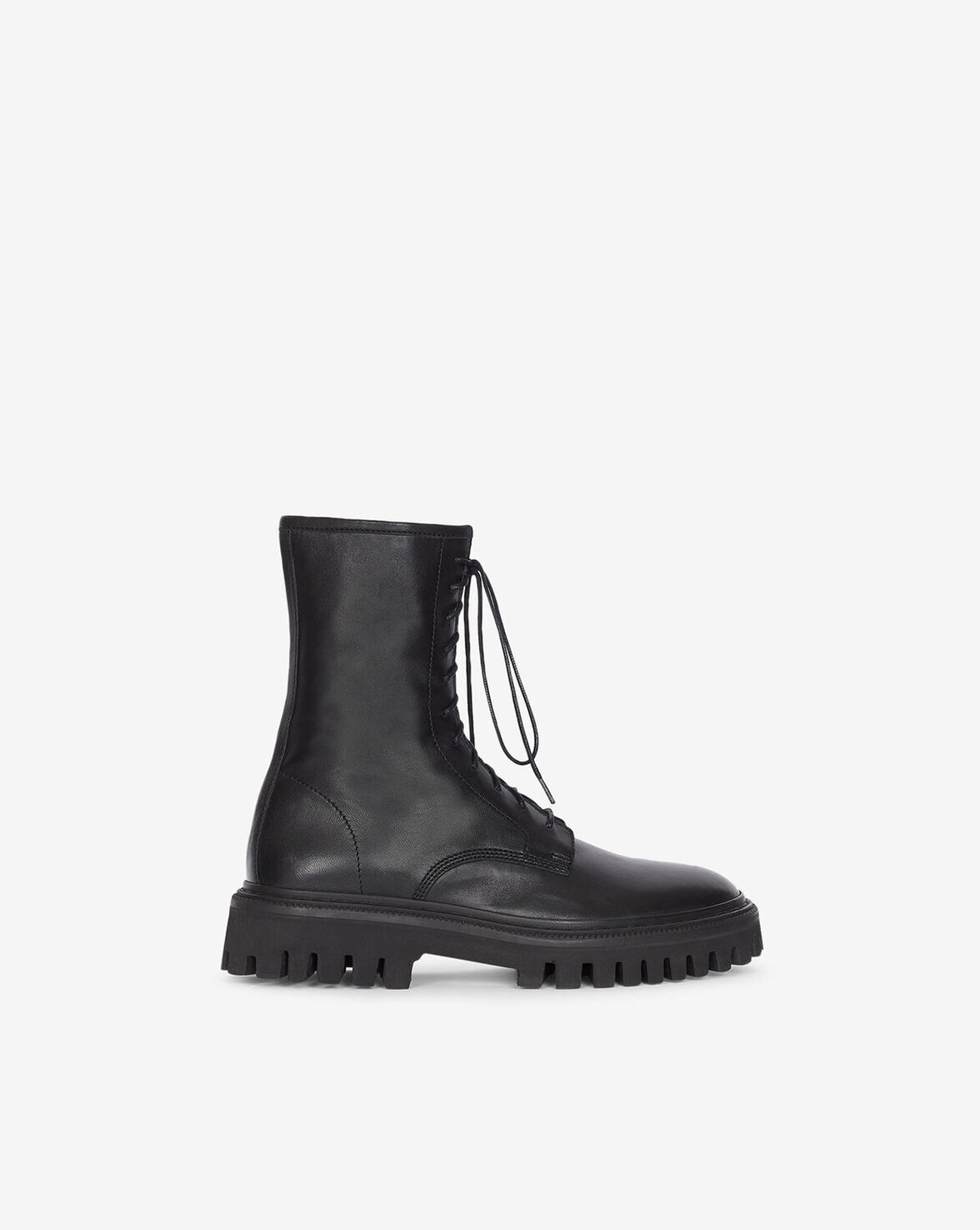 Iro Kosmic Lace-up Leather Boots In Black