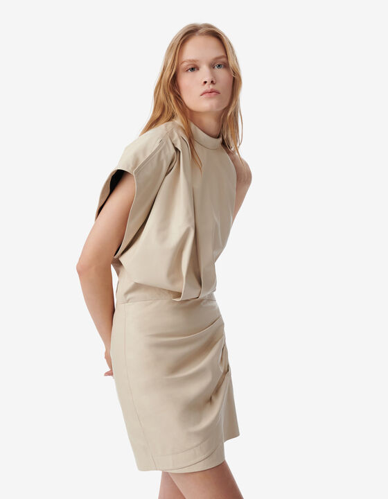 ASYMMETRICAL LEATHER DRESS