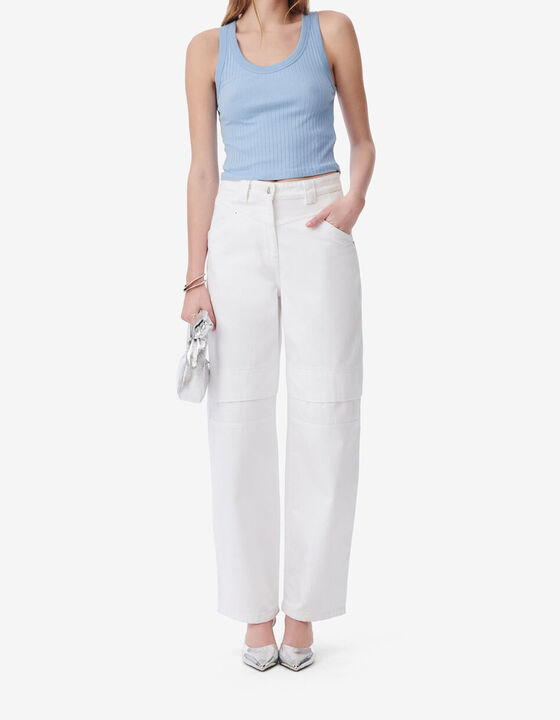 CROPPED RIBBED TANK TOP