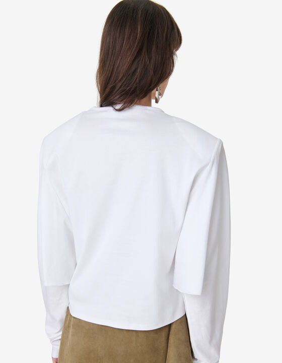 LONG-SLEEVED RUFFLED T-SHIRT