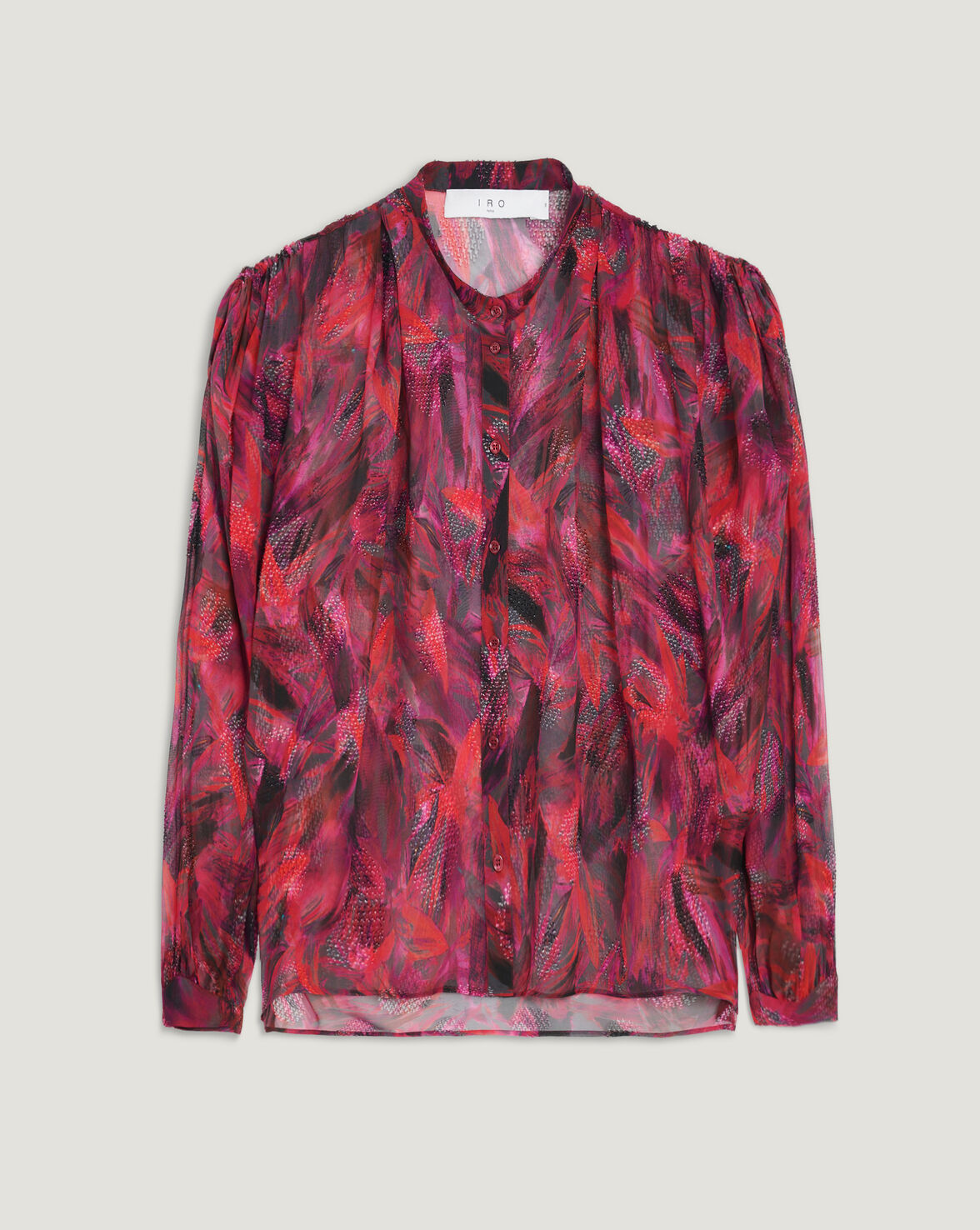 PAULHI SHEER PRINTED BLOUSE TOP image number null