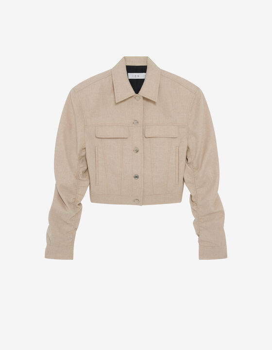CROPPED JACKET WITH CLASSIC COLLAR