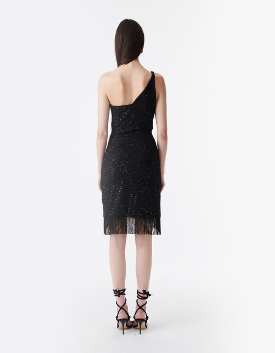 ASYMMETRICAL SEQUIN DRESS