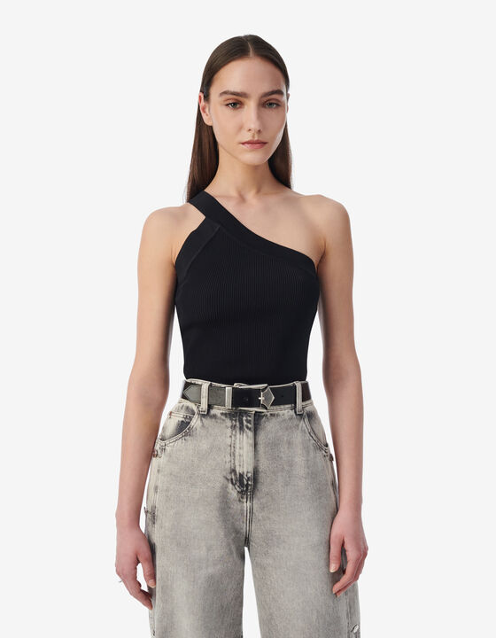 ASYMMETRICAL RIBBED TOP