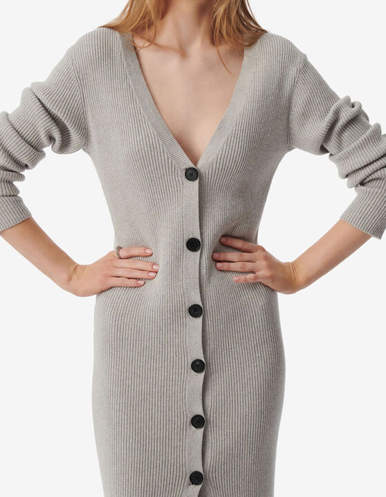 LONG RIBBED DRESS
