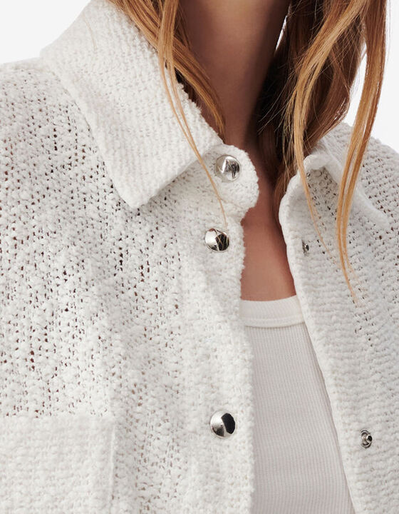 CROPPED JACKET WITH CLASSIC COLLAR