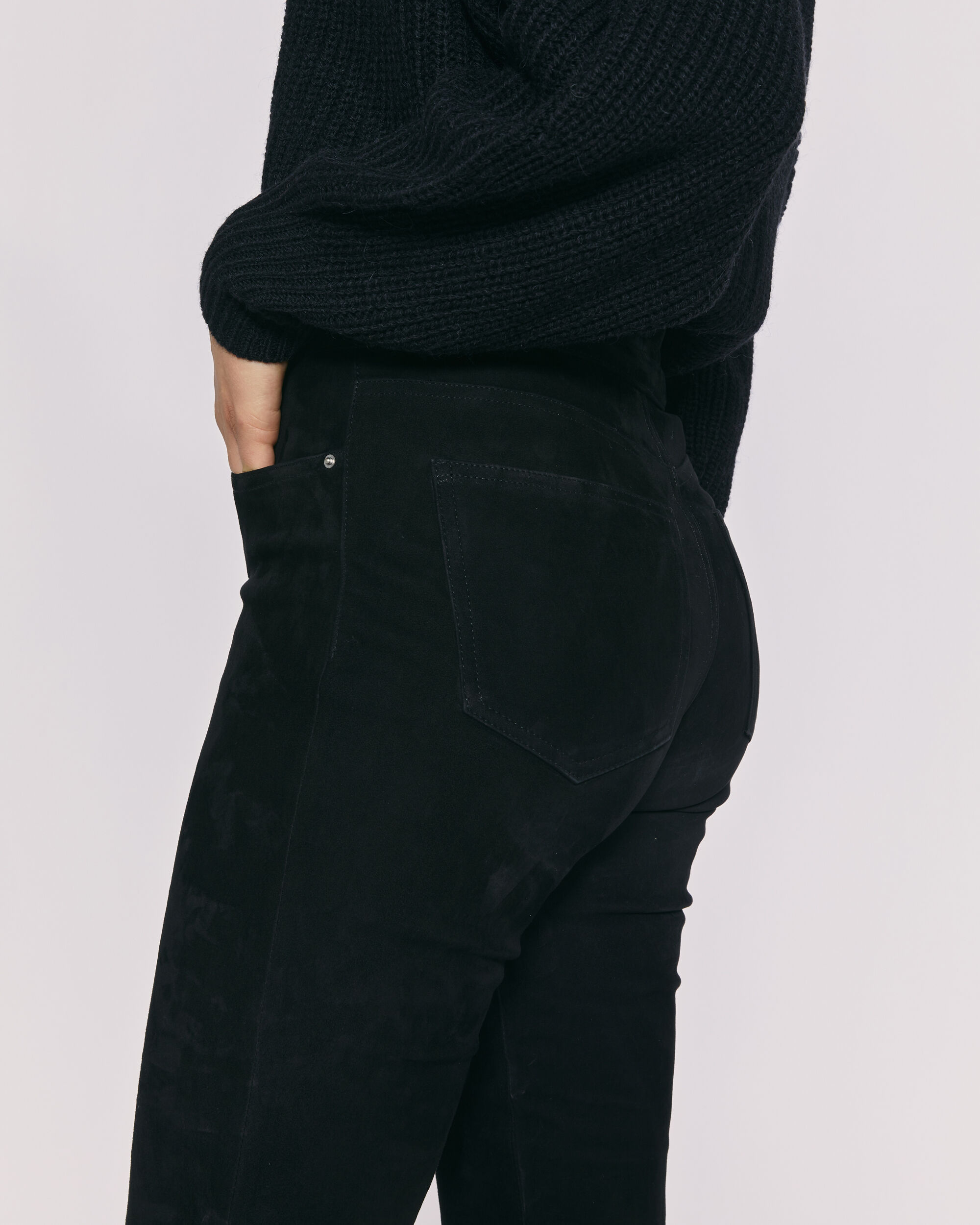 suede jeans