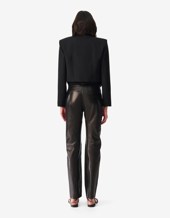 WOOL JACKET WITH SHOULDER PADS