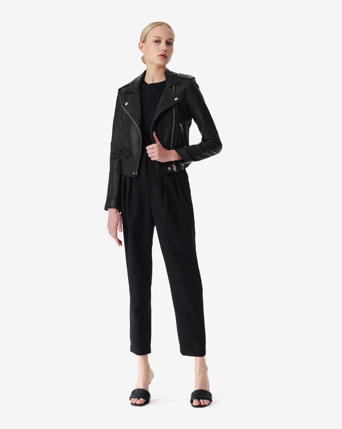 ASHVILLE LEATHER BIKER JACKET image number null