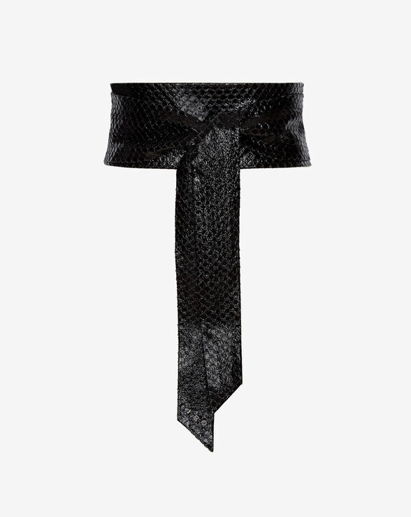 NERA REPTILE LEATHER BELT