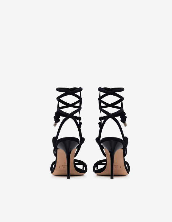 SUEDE HEELED SANDALS