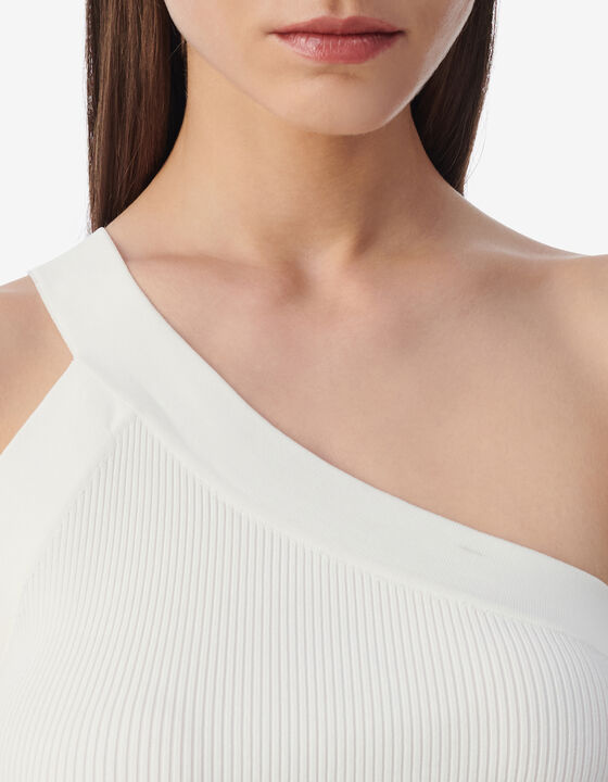 ASYMMETRICAL RIBBED TOP