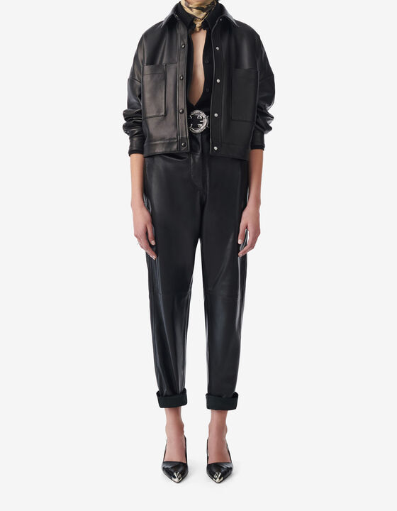 LEATHER JOGGING PANTS