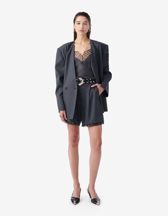 V-NECK SUIT JACKET
