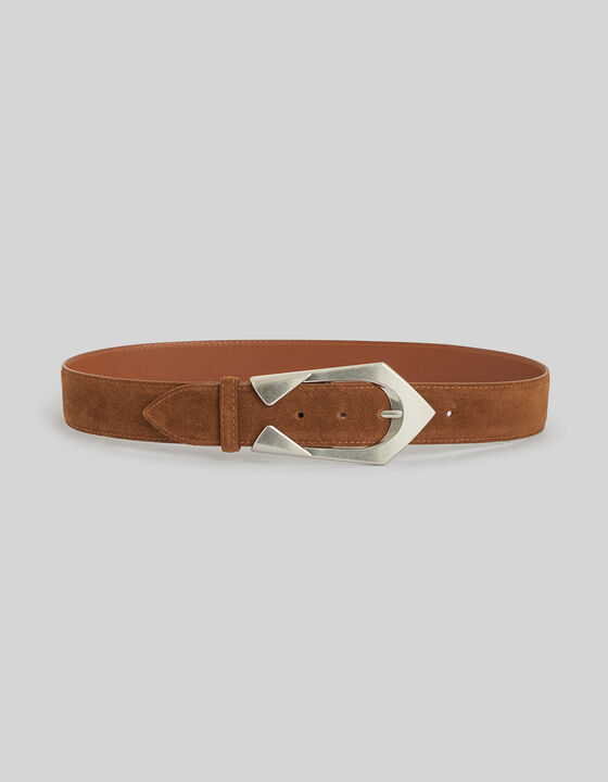 WIDE SUEDE BELT